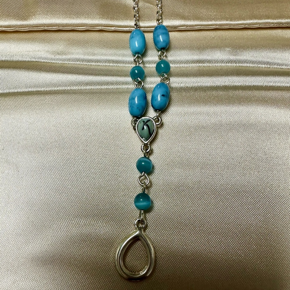 Adorable costume, turquoise, and silver necklace - Picture 2 of 3